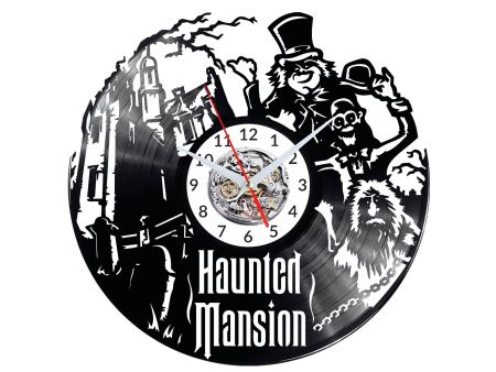 Haunted Mansion Vinyl Zegar Ścienny Płyta Winylowa Nowoczesny Dekoracyjny Na Prezent Urodziny