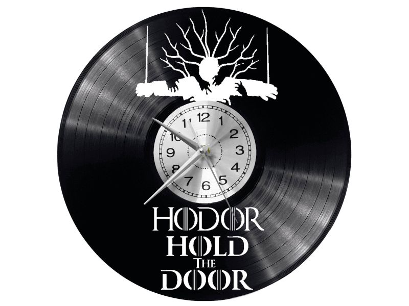 HODOR HOLD THE DOOR Vinyl Zegar Ścienny Płyta Winylowa Nowoczesny Dekoracyjny Na Prezent Urodziny