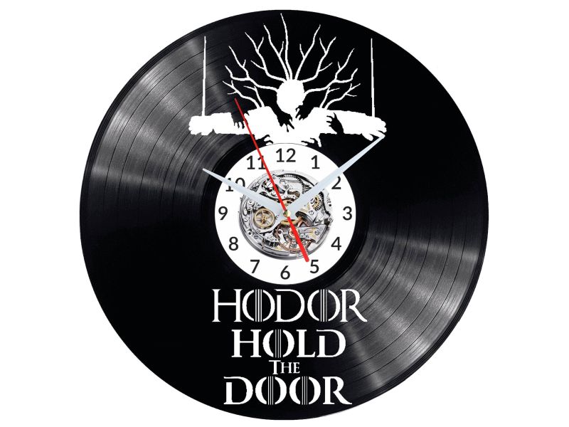 HODOR HOLD THE DOOR Vinyl Zegar Ścienny Płyta Winylowa Nowoczesny Dekoracyjny Na Prezent Urodziny