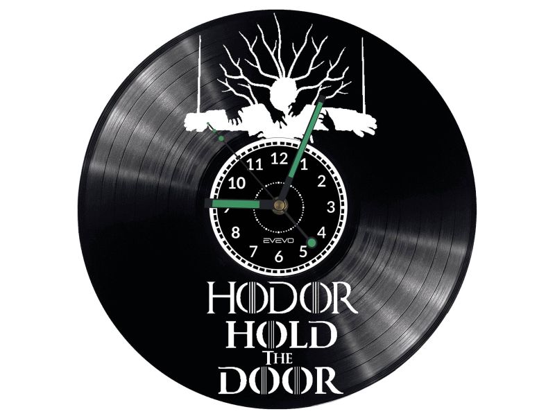 HODOR HOLD THE DOOR Vinyl Zegar Ścienny Płyta Winylowa Nowoczesny Dekoracyjny Na Prezent Urodziny