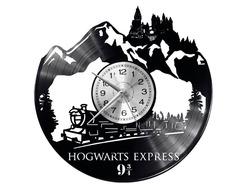 HOGWARTS EXPRESS Vinyl Zegar Ścienny Płyta Winylowa Nowoczesny Dekoracyjny Na Prezent Urodziny