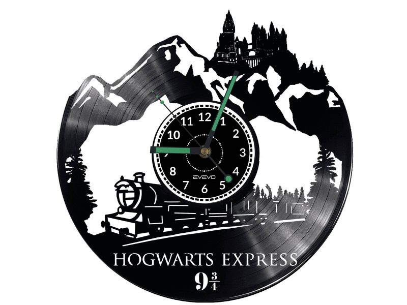 HOGWARTS EXPRESS Vinyl Zegar Ścienny Płyta Winylowa Nowoczesny Dekoracyjny Na Prezent Urodziny