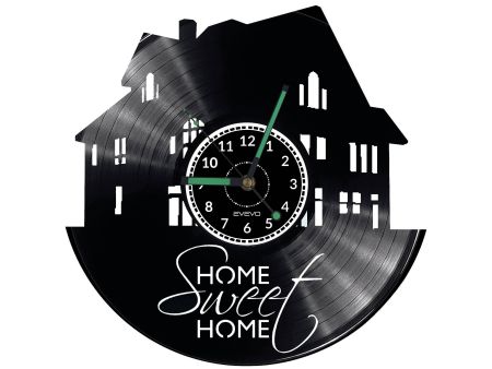 HOME SWEET HOME Vinyl Zegar Ścienny Płyta Winylowa Nowoczesny Dekoracyjny Na Prezent Urodziny