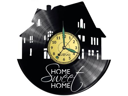 HOME SWEET HOME Vinyl Zegar Ścienny Płyta Winylowa Nowoczesny Dekoracyjny Na Prezent Urodziny