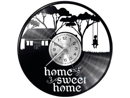 HOME SWEET HOME Vinyl Zegar Ścienny Płyta Winylowa Nowoczesny Dekoracyjny Na Prezent Urodziny