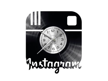 INSTAGRAM Vinyl Zegar Ścienny Płyta Winylowa Nowoczesny Dekoracyjny Na Prezent Urodziny