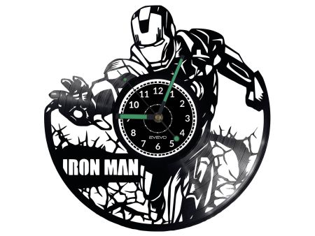 IRON MAN Vinyl Zegar Ścienny Płyta Winylowa Nowoczesny Dekoracyjny Na Prezent Urodziny