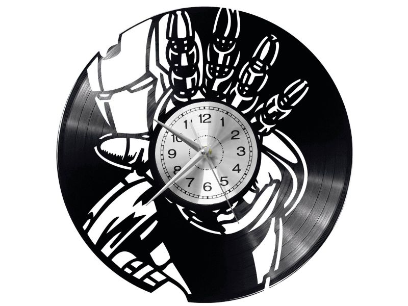 IRON MAN Vinyl Zegar Ścienny Płyta Winylowa Nowoczesny Dekoracyjny Na Prezent Urodziny