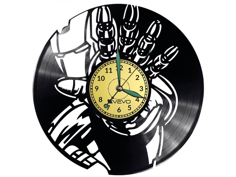 IRON MAN Vinyl Zegar Ścienny Płyta Winylowa Nowoczesny Dekoracyjny Na Prezent Urodziny