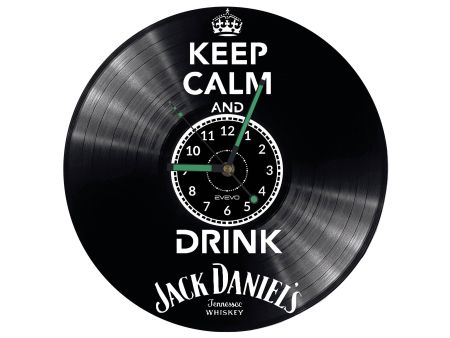 JACK DANIEL’S Vinyl Zegar Ścienny Płyta Winylowa Nowoczesny Dekoracyjny Na Prezent Urodziny