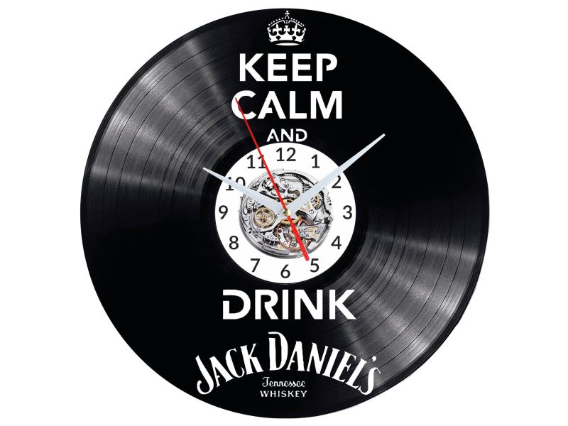 JACK DANIEL’S Vinyl Zegar Ścienny Płyta Winylowa Nowoczesny Dekoracyjny Na Prezent Urodziny