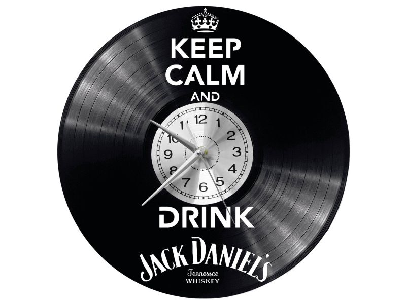 JACK DANIEL’S Vinyl Zegar Ścienny Płyta Winylowa Nowoczesny Dekoracyjny Na Prezent Urodziny