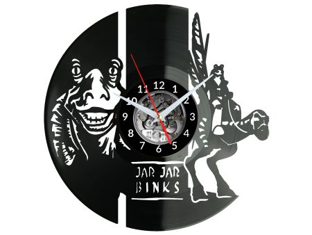 Jar Jar Binks Vinyl Zegar Ścienny Płyta Winylowa Nowoczesny Dekoracyjny Na Prezent Urodziny