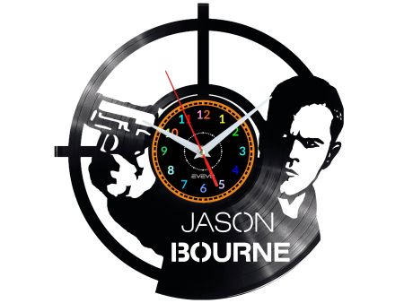 JASON BOURNE Vinyl Zegar Ścienny Płyta Winylowa Nowoczesny Dekoracyjny Na Prezent Urodziny