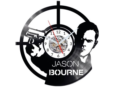 JASON BOURNE Vinyl Zegar Ścienny Płyta Winylowa Nowoczesny Dekoracyjny Na Prezent Urodziny