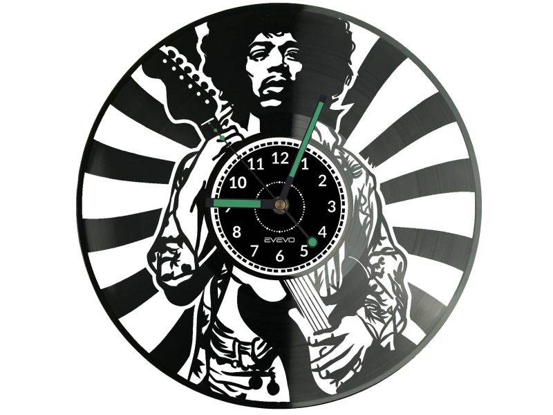 JIMI HENDRIX Vinyl Zegar Ścienny Płyta Winylowa Nowoczesny Dekoracyjny Na Prezent Urodziny