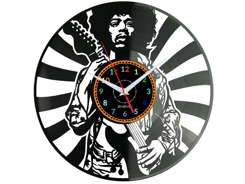 JIMI HENDRIX Vinyl Zegar Ścienny Płyta Winylowa Nowoczesny Dekoracyjny Na Prezent Urodziny