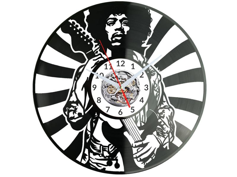 JIMI HENDRIX Vinyl Zegar Ścienny Płyta Winylowa Nowoczesny Dekoracyjny Na Prezent Urodziny