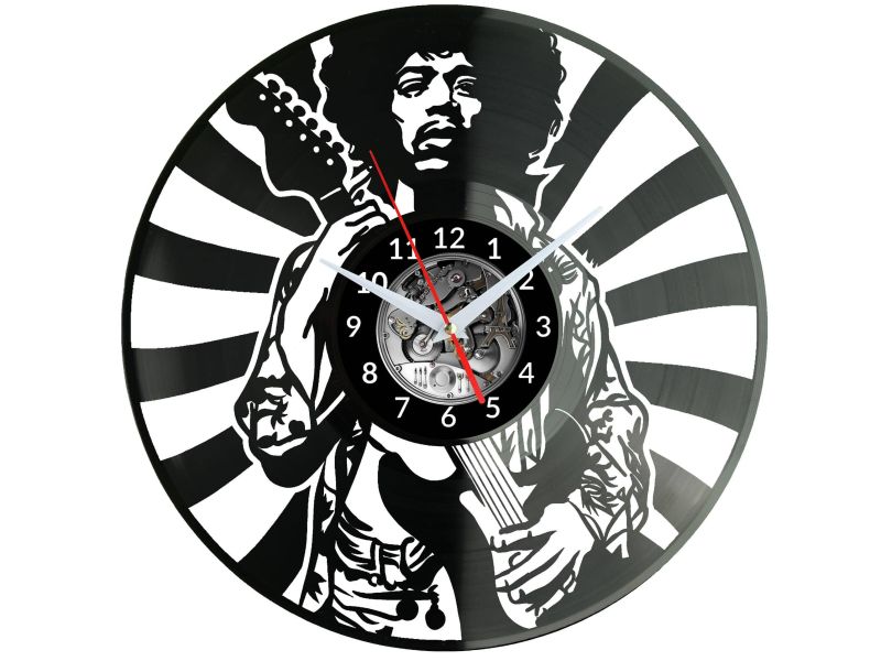 JIMI HENDRIX Vinyl Zegar Ścienny Płyta Winylowa Nowoczesny Dekoracyjny Na Prezent Urodziny