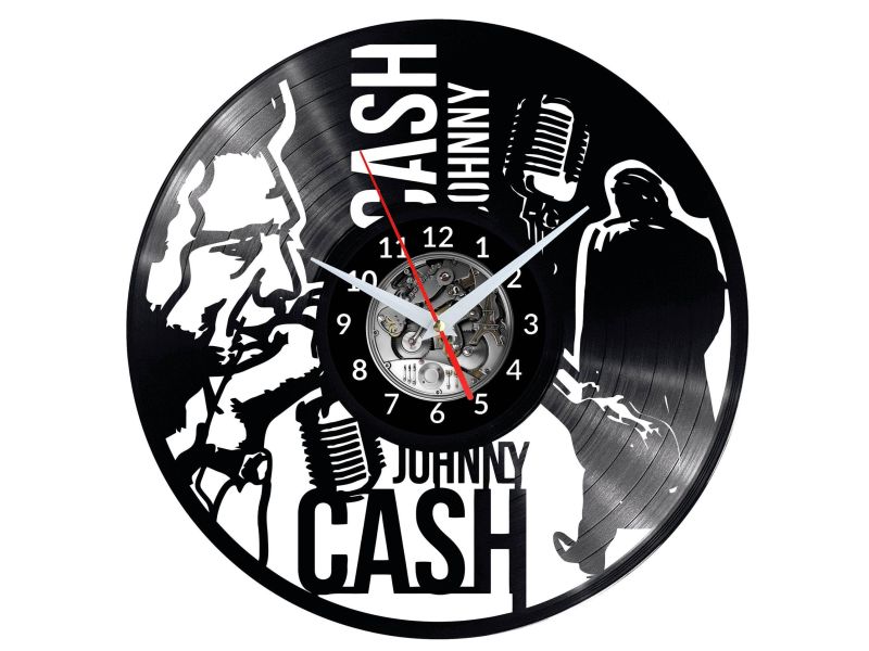 Johnny Cash Vinyl Zegar Ścienny Płyta Winylowa Nowoczesny Dekoracyjny Na Prezent Urodziny