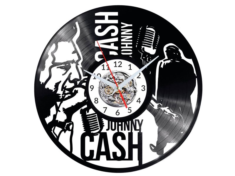 Johnny Cash Vinyl Zegar Ścienny Płyta Winylowa Nowoczesny Dekoracyjny Na Prezent Urodziny