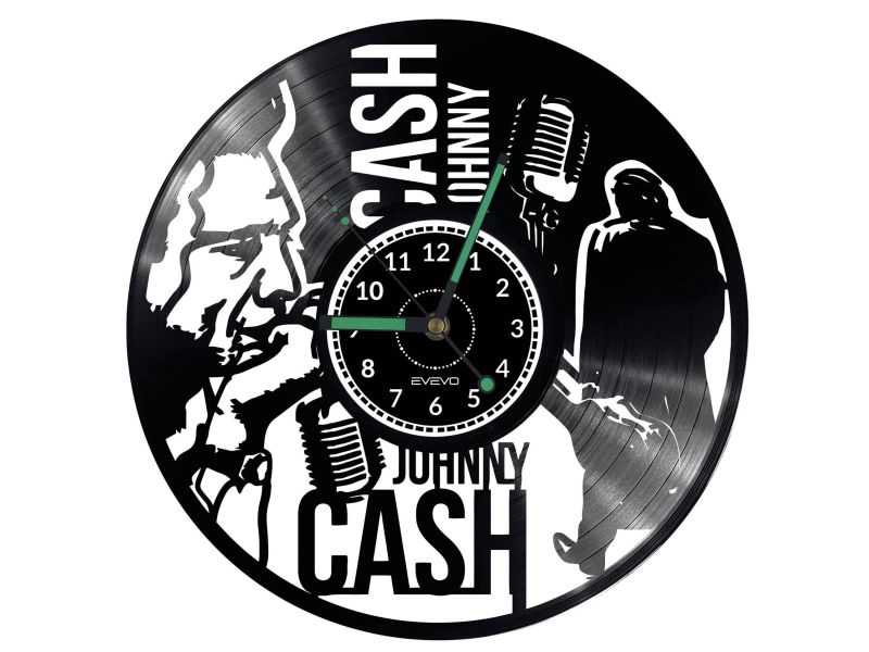 Johnny Cash Vinyl Zegar Ścienny Płyta Winylowa Nowoczesny Dekoracyjny Na Prezent Urodziny