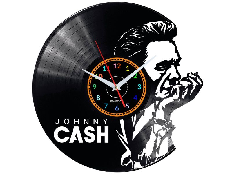 Johnny Cash Vinyl Zegar Ścienny Płyta Winylowa Nowoczesny Dekoracyjny Na Prezent Urodziny