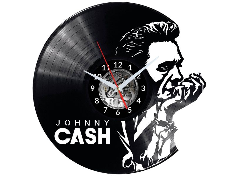 Johnny Cash Vinyl Zegar Ścienny Płyta Winylowa Nowoczesny Dekoracyjny Na Prezent Urodziny