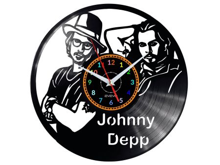 JOHNNY DEPP Vinyl Zegar Ścienny Płyta Winylowa Nowoczesny Dekoracyjny Na Prezent Urodziny