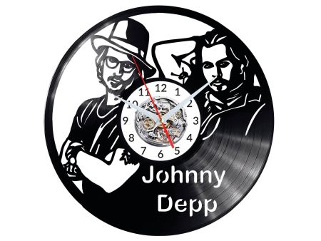 JOHNNY DEPP Vinyl Zegar Ścienny Płyta Winylowa Nowoczesny Dekoracyjny Na Prezent Urodziny