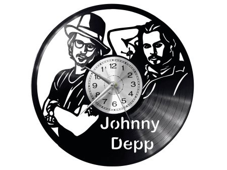 JOHNNY DEPP Vinyl Zegar Ścienny Płyta Winylowa Nowoczesny Dekoracyjny Na Prezent Urodziny