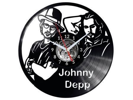 JOHNNY DEPP Vinyl Zegar Ścienny Płyta Winylowa Nowoczesny Dekoracyjny Na Prezent Urodziny