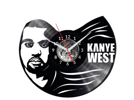 Kanye West Vinyl Zegar Ścienny Płyta Winylowa Nowoczesny Dekoracyjny Na Prezent Urodziny