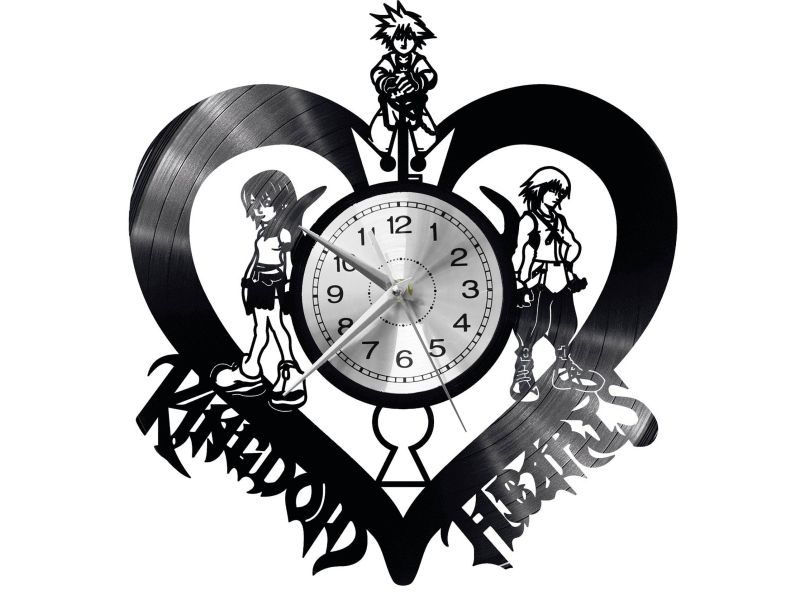 Kingdom Hearts Vinyl Zegar Ścienny Płyta Winylowa Nowoczesny Dekoracyjny Na Prezent Urodziny