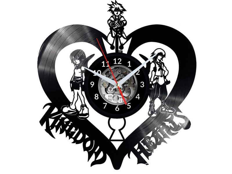 Kingdom Hearts Vinyl Zegar Ścienny Płyta Winylowa Nowoczesny Dekoracyjny Na Prezent Urodziny