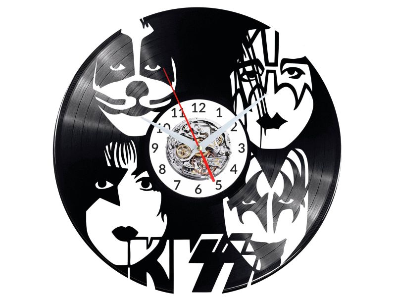 KISS Vinyl Zegar Ścienny Płyta Winylowa Nowoczesny Dekoracyjny Na Prezent Urodziny