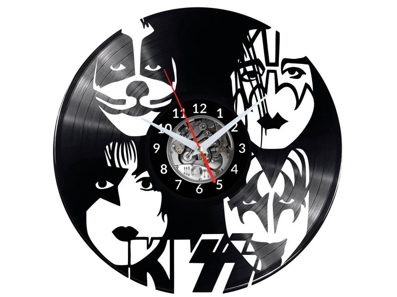 KISS Vinyl Zegar Ścienny Płyta Winylowa Nowoczesny Dekoracyjny Na Prezent Urodziny