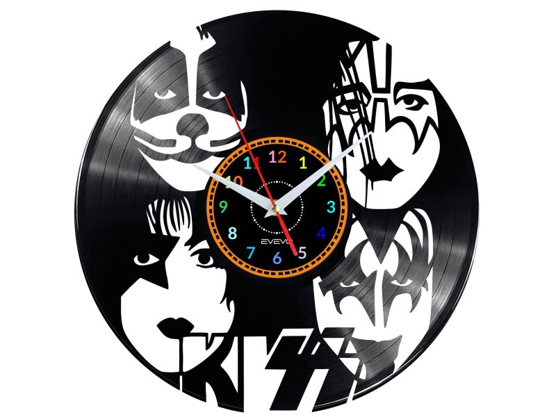 KISS Vinyl Zegar Ścienny Płyta Winylowa Nowoczesny Dekoracyjny Na Prezent Urodziny