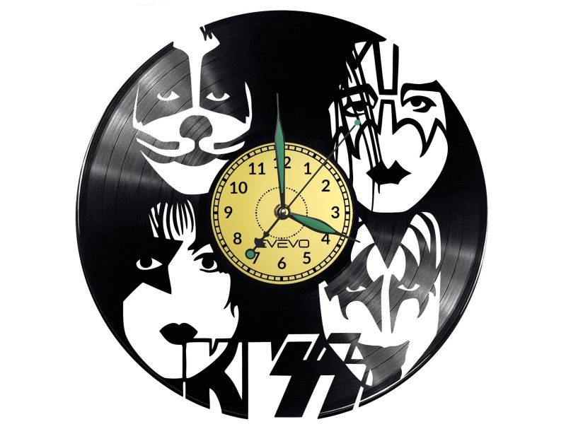 KISS Vinyl Zegar Ścienny Płyta Winylowa Nowoczesny Dekoracyjny Na Prezent Urodziny