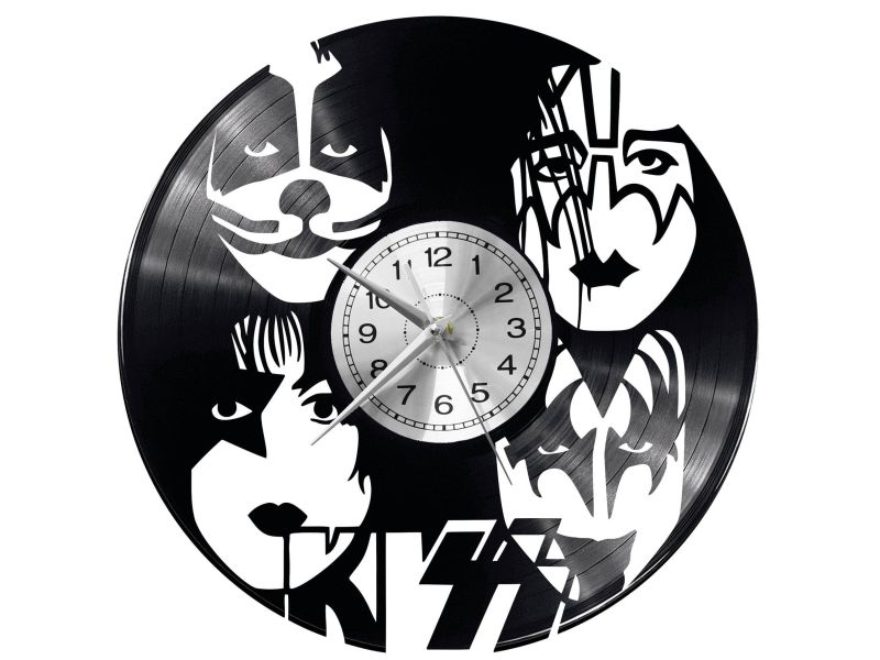 KISS Vinyl Zegar Ścienny Płyta Winylowa Nowoczesny Dekoracyjny Na Prezent Urodziny