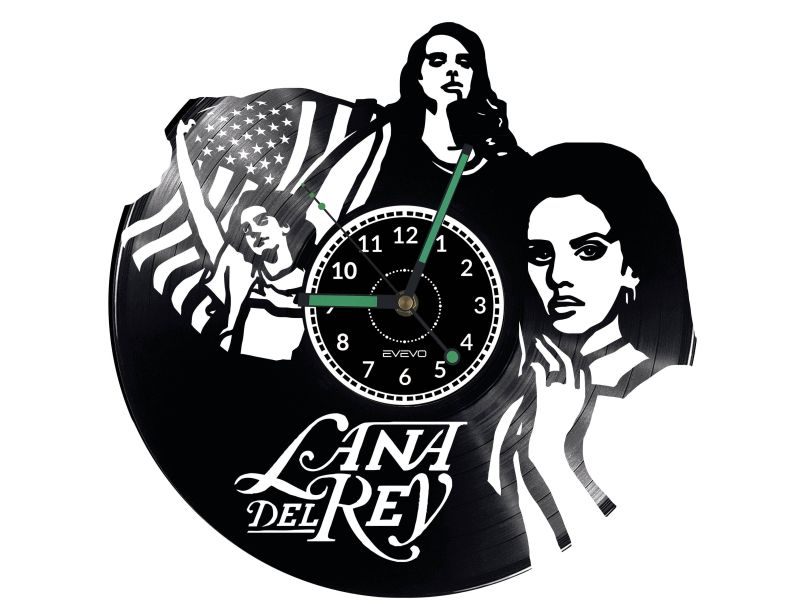 Lana Del Rey Vinyl Zegar Ścienny Płyta Winylowa Nowoczesny Dekoracyjny Na Prezent Urodziny