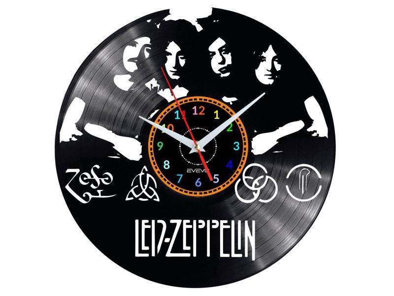 Led Zeppelin Vinyl Zegar Ścienny Płyta Winylowa Nowoczesny Dekoracyjny Na Prezent Urodziny