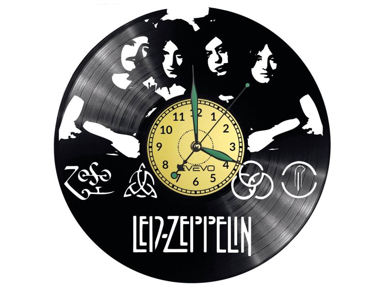 Led Zeppelin Vinyl Zegar Ścienny Płyta Winylowa Nowoczesny Dekoracyjny Na Prezent Urodziny