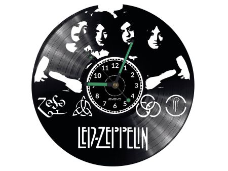 Led Zeppelin Vinyl Zegar Ścienny Płyta Winylowa Nowoczesny Dekoracyjny Na Prezent Urodziny