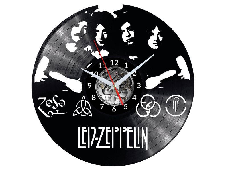 Led Zeppelin Vinyl Zegar Ścienny Płyta Winylowa Nowoczesny Dekoracyjny Na Prezent Urodziny