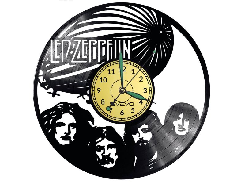 Led Zeppelin Vinyl Zegar Ścienny Płyta Winylowa Nowoczesny Dekoracyjny Na Prezent Urodziny