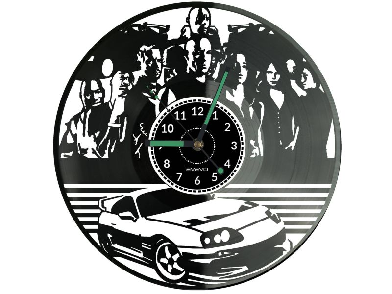 Fast of The Furious Vinyl Zegar Ścienny Płyta Winylowa Nowoczesny Dekoracyjny Na Prezent Urodziny