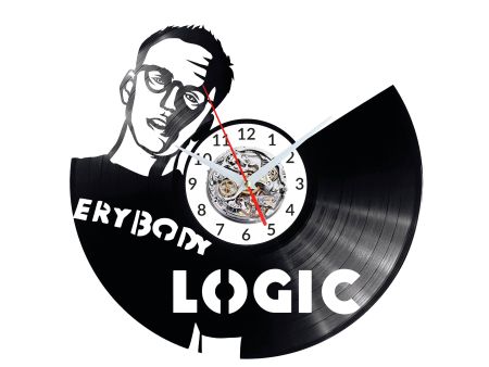 Logic Musician Vinyl Zegar Ścienny Płyta Winylowa Nowoczesny Dekoracyjny Na Prezent Urodziny