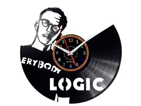 Logic Musician Vinyl Zegar Ścienny Płyta Winylowa Nowoczesny Dekoracyjny Na Prezent Urodziny