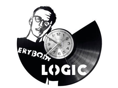 Logic Musician Vinyl Zegar Ścienny Płyta Winylowa Nowoczesny Dekoracyjny Na Prezent Urodziny